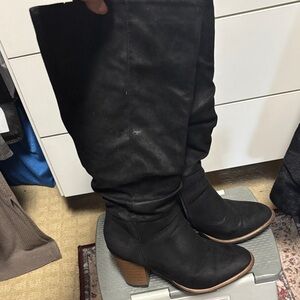 White Mountain Black Over the Knee Boots